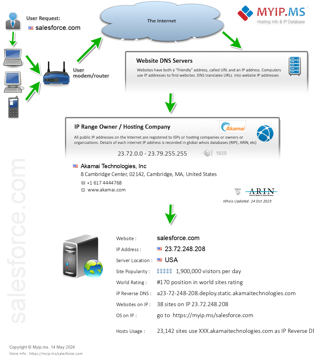 Salesforce.com - Website Hosting Visual IP Diagram